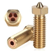 Nozzle Volcano CHT High Flow Copper Three-eyes M6 Threaded Brass 0.8 mm